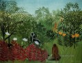 bosque tropical con simios y serpientes 1910 Henri Rousseau Postimpresionismo Primitivismo ingenuo